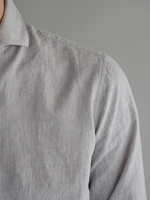 ORIAN オリアン コットンリネン プルオーバーシャツ BEIGE | ITAL