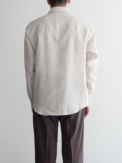 COLONY CLOTHING コロニークロージング スキッパーリネンシャツ BEIGE