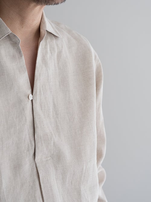 COLONY CLOTHING コロニークロージング スキッパーリネンシャツ BEIGE