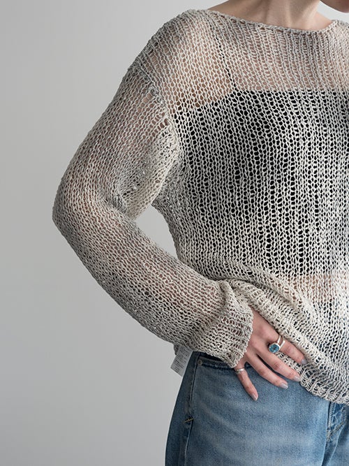 enrica 2026SS / 天然染めコットンリネンニット ENRICA エンリカ 天然染めコットンリネンニット GRAY | ITAL STYLE WEAR