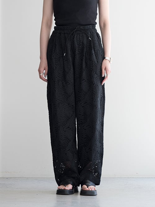 完売　LE MELANGE ハイウエスト　カーブパンツ　2 SALE】LE MELANGE ル メランジュ レースパンツ 【全2色】 | ITAL STYLE