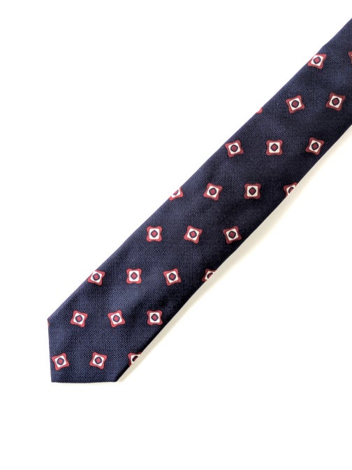 【美品】　Stefano Cau ネクタイ 小紋柄 ネイビー STEFANO CAU ステファノカウ シルクネクタイ 小紋柄 NAVY | ITAL STYLE