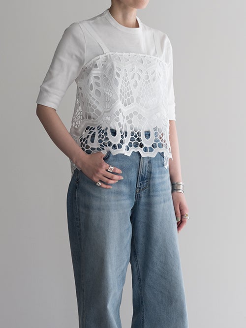 MATOKAMATOKA マトカマトカ レースキャミソール WHITE | ITAL STYLE WEAR