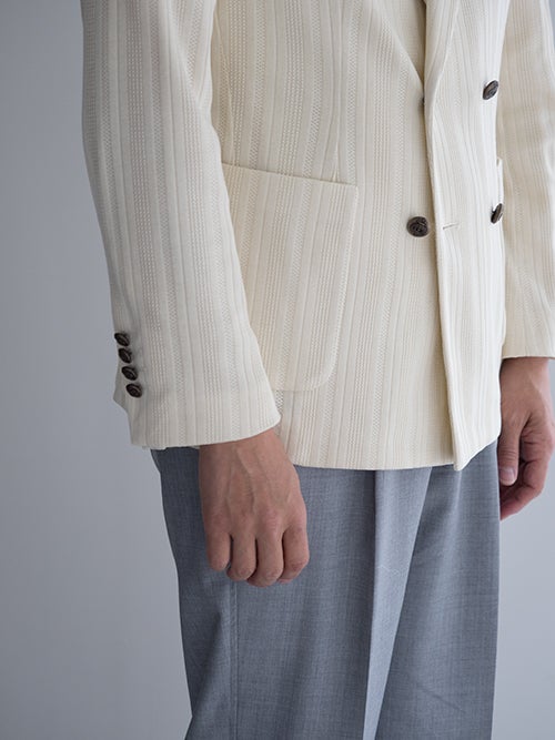 CIRCOLO 1901 チルコロ 1901 パネル編み ダブルジャケット OFFWHITE