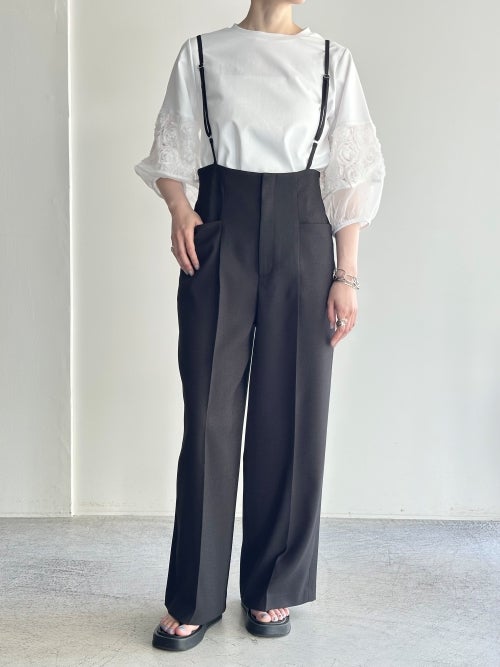 TICCAティッカ フラワーエンブロイダリーパンツ BLACK | ITAL STYLE WEAR
