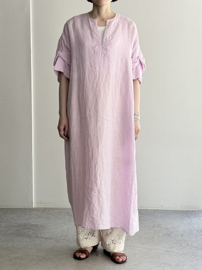 ティッカ リネン半袖エンブロイダリーシャツ ピンク TICCA ティッカ 