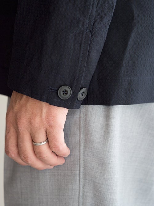 ALTEA アルテア シアサッカーシャツジャケット NAVY | ITAL STYLE WEAR