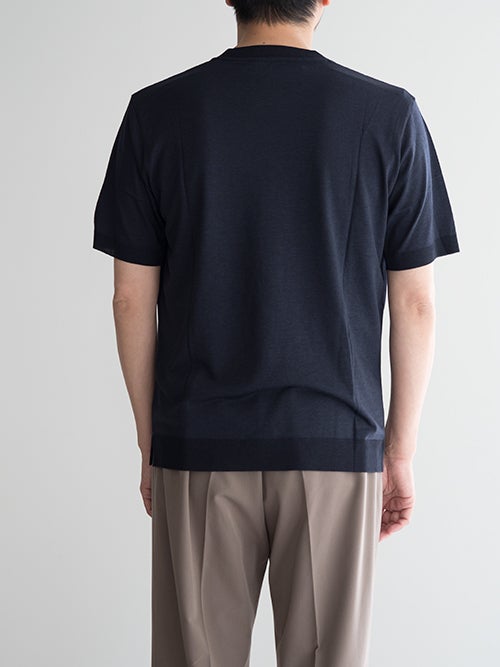 トップス Altea アルテア LANAWOOL混 クルーネック ブラウン M