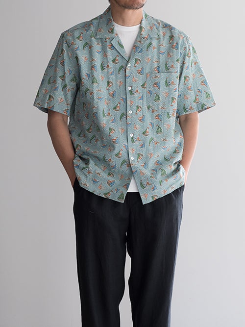 Drumohr ドルモア スキッパーニットポロ BLUE*WHITE | ITAL STYLE WEAR
