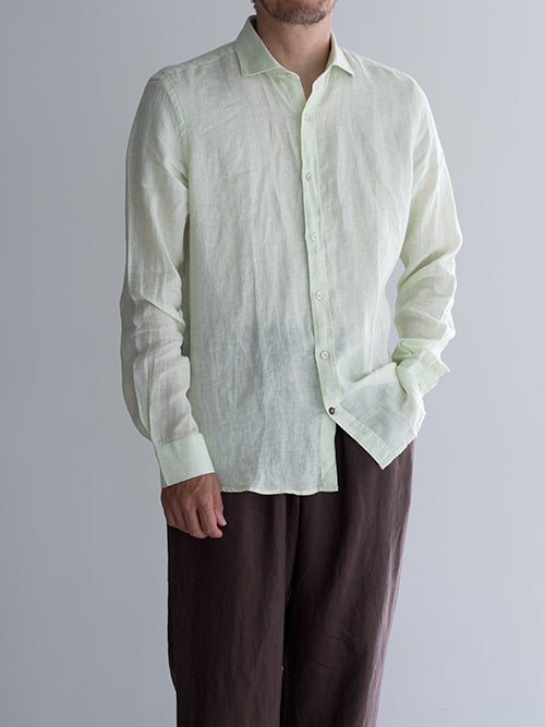 stone  リネンシャツ ALLEY DOCKS 963 アレイドックス リネンシャツ 【全4色】 | ITAL STYLE