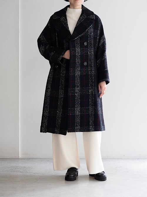 TICCA　シャギーテントコート TICCA ティッカ チェックシャギーテントコート NAVY.C | ITAL STYLE WEAR