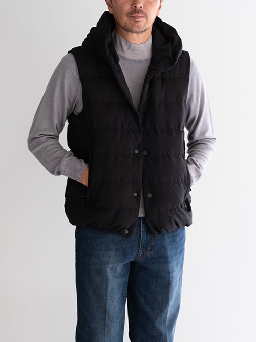 DUVETICA デュベティカ ダウンベスト HOWI BLACK | ITAL STYLE WEAR