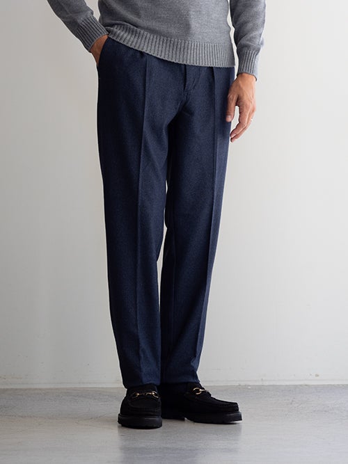 40WEFT フォーティーウェフト ヘリンボーン柄パンツ JOEC NAVY.C